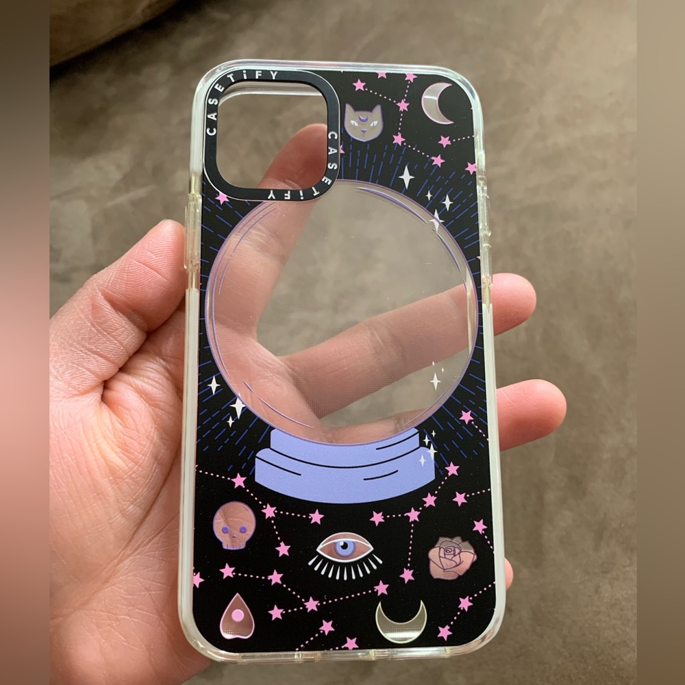 Casetify iPhone 11 Pro Crystal ball on black / mystical, magical, dreamy pattern